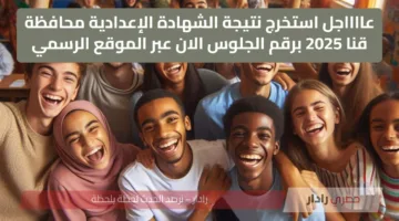 عااااجل استخرج نتيجة الشهادة الإعدادية محافظة قنا 2025 برقم الجلوس الان عبر الموقع الرسمي