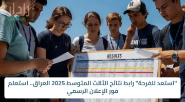 “استعد للفرحة” رابط نتائج الثالث المتوسط 2025 العراق.. استعلم فور الإعلان الرسمي