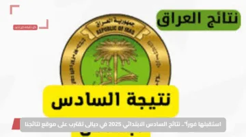 استقبلها فوراً”.. نتائج السادس الابتدائي 2025 في ديالى تقترب على موقع نتائجنا
