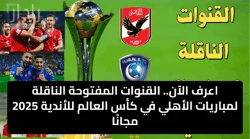 اعرف الآن..القنوات المفتوحة الناقلة لمباريات الأهلي في كأس العالم للأندية 2025 مجانًا