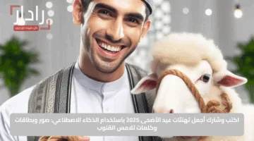 اكتب وشارك أجمل تهنئات عيد الأضحى 2025 باستخدام الذكاء الاصطناعي: صور وبطاقات وكلمات تلامس القلوب
