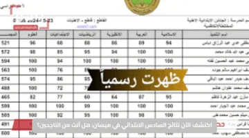 اكتشف الآن نتائج السادس الابتدائي في ميسان: هل أنت من الناجحين؟