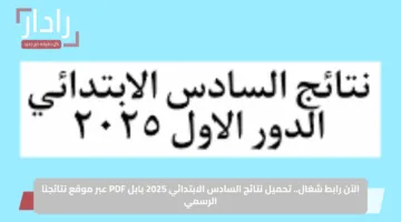 الآن رابط شغال.. تحميل نتائج السادس الابتدائي 2025 بابل PDF عبر موقع نتائجنا الرسمي