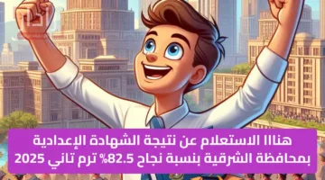 هنااا الاستعلام عن نتيجة الشهادة الإعدادية بمحافظة الشرقية بنسبة نجاح 82.5% ترم تاني 2025