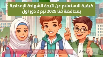 موقع نتيجة الشهادة الإعدادية بمحافظة قنا 2025 ترم 2 دور اول بالخطوات والرابط المباشر