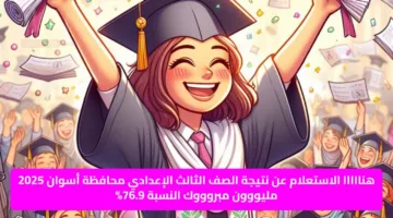 هنااااا الاستعلام عن نتيجة الصف الثالث الإعدادي محافظة أسوان 2025 مليووون مبروووك النسبة 76.9%