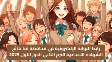 رابط البوابة الإلكترونية في محافظة قنا نتائج الشهادة الاعدادية الترم التاني الدور الاول 2025