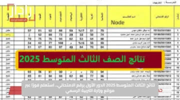 نتائج الثالث المتوسط 2025 الدور الأول برقم الامتحاني.. استعلم فورًا عبر موقع وزارة التربية الرسمي