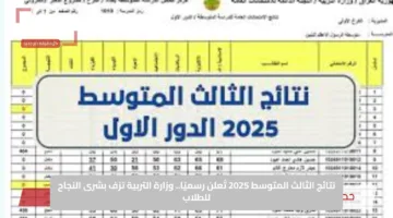 نتائج الثالث المتوسط 2025 تُعلن رسميًا.. وزارة التربية تزف بشرى النجاح للطلاب