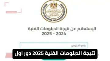 نتيجة الدبلومات الفنية 2025 دور اول.. خطوات الاستعلام والرابط المباشر عبر بوابة التعليم الفني