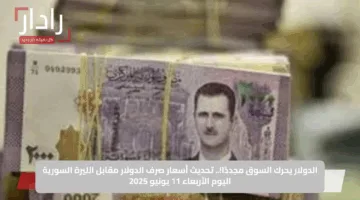 الدولار يحرك السوق مجددًا!.. تحديث أسعار صرف الدولار مقابل الليرة السورية اليوم الأربعاء 11 يونيو 2025