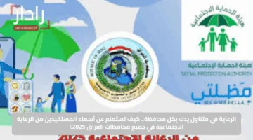الرعاية في متناول يدك بكل محافظة.. كيف تستعلم عن أسماء المستفيدين من الرعاية الاجتماعية في جميع محافظات العراق 2025؟
