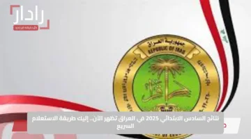 نتائج السادس الابتدائي 2025 في العراق تظهر الآن.. إليك طريقة الاستعلام السريع
