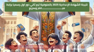 نتيجة الشهادة الإعدادية 2025 بالمنوفية ترم ثاني دور اول رسميا برابط مبــــــــــــــــــــــــــــــاشر وسريع