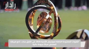 القنوات المفتوحة الناقلة لمونديال الأندية 2025 على النايل سات.. تابع فريقك المفضل مجانًا بجودة عالية