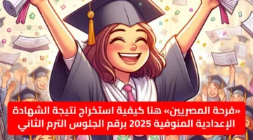 «فرحة المصريين» هنا كيفية استخراج نتيجة الشهادة الإعدادية المنوفية 2025 برقم الجلوس الترم الثاني