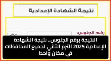 النتيجة برقم الجلوس.. نتيجة الشهادة الإعدادية 2025 الترم الثاني لجميع المحافظات في مكان واحد!