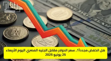 هل انخفض مجدداً؟.. سعر الدولار مقابل الجنيه المصري اليوم الأربعاء 25 يونيو 2025