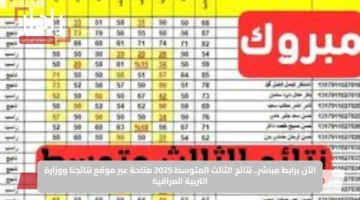 الآن برابط مباشر.. نتائج الثالث المتوسط 2025 متاحة عبر موقع نتائجنا ووزارة التربية العراقية