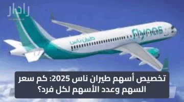 تخصيص أسهم طيران ناس 2025: كم سعر السهم وعدد الأسهم لكل فرد؟