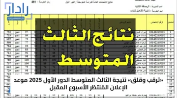 «ترقب وقلق» نتيجة الثالث المتوسط الدور الأول 2025 موعد الإعلان المُنتظر الأسبوع المقبل