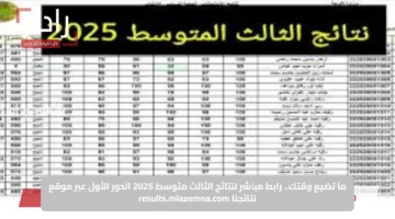 ما تضيع وقتك.. رابط مباشر لنتائج الثالث متوسط 2025 الدور الأول عبر موقع نتائجنا results.mlazemna.com