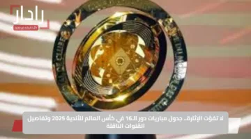 لا تفوّت الإثارة.. جدول مباريات دور الـ16 في كأس العالم للأندية 2025 وتفاصيل القنوات الناقلة