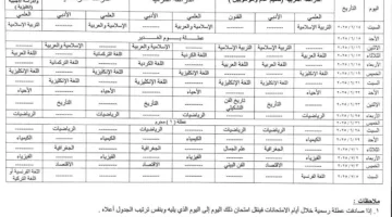 بعد تعديل المواعيد بسبب العطلة.. التربية تعلن الجدول الجديد لامتحانات السادس الإعدادي 2025