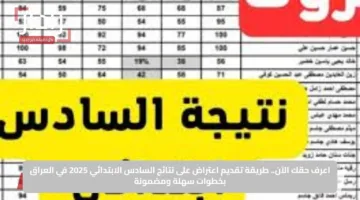 اعرف حقك الآن.. طريقة تقديم اعتراض على نتائج السادس الابتدائي 2025 في العراق بخطوات سهلة ومضمونة