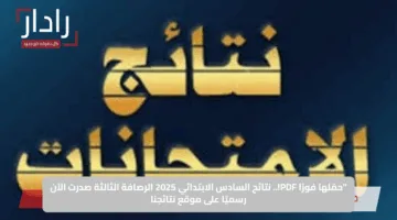 “حمّلها فورًا PDF!.. نتائج السادس الابتدائي 2025 الرصافة الثالثة صدرت الآن رسميًا على موقع نتائجنا