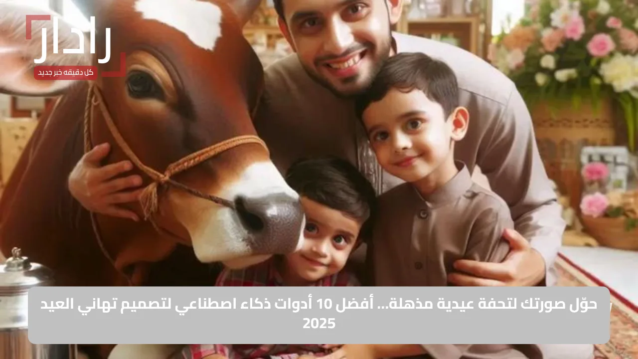 حوّل صورتك لتحفة عيدية مذهلة… أفضل 10 أدوات ذكاء اصطناعي لتصميم تهاني العيد 2025