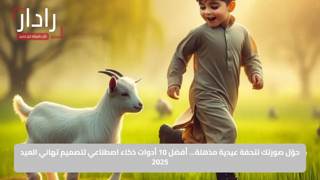 حوّل صورتك لتحفة عيدية مذهلة… أفضل 10 أدوات ذكاء اصطناعي لتصميم تهاني العيد 2025