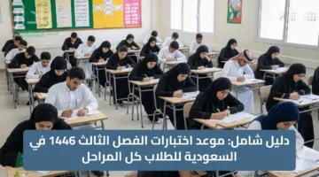 دليل شامل: موعد اختبارات الفصل الثالث 1446 في السعودية للطلاب كل المراحل