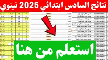 حملها فورا.. نتائج السادس الابتدائي الدور الاول 2025 محافظة نينوي عبر موقع نتائجنا