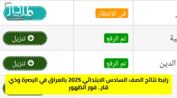هســه ظهرت.. نتيجة الصف السادس الابتدائي في ذو قار بالعراق 2025 عبر نتائجنا