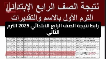 4 ابتدائي.. نتيجة الصف الرابع الابتدائي 2025 الترم الثاني من خلال بوابة التعليم الأساسي