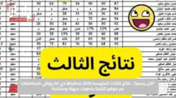 “الآن رسميًا”.. نتائج الثالث المتوسط 2025 محافظة ذي قار وباقي المحافظات عبر موقع نتائجنا بخطوات سهلة ومباشرة