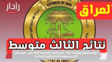 “روابط مباشرة وملفات PDF”.. نتائج الثالث المتوسط 2025 ديالى الدور الأول الآن عبر موقع نتائجنا والتربية العراقية