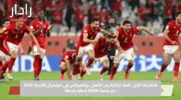 شاهدها الآن.. قمة الإثارة بين الأهلي وبالميراس في مونديال الأندية 2025 عبر منصة DAZN لحظة بلحظة