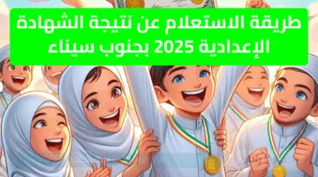 لينك الاستعلام عن نتيجة الشهادة الإعدادية 2025 بجنوب سيناء الترم الثاني واسماء اوائل الصف الثالث الاعدادي