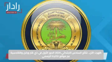 ظهرت الآن.. نتائج السادس الابتدائي 2025 الدور الأول في ذي قار وبابل والقادسية عبر موقع نتائجنا الرسمي