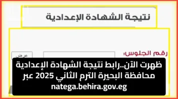 ظهرت الآن..رابط نتيجة الشهادة الإعدادية محافظة البحيرة الترم الثاني 2025 عبر natega.behira.gov.eg