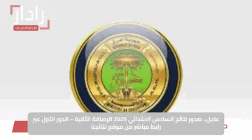 عاجل.. صدور نتائج السادس الابتدائي 2025 الرصافة الثانية – الدور الأول عبر رابط مباشر من موقع نتائجنا!