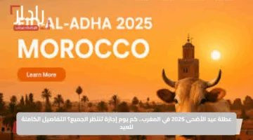 عطلة عيد الأضحى 2025 في المغرب.. كم يوم إجازة تنتظر الجميع؟ التفاصيل الكاملة للعيد