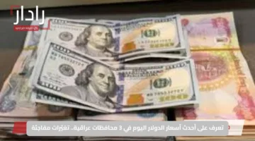 تعرف على أحدث أسعار الدولار اليوم في 3 محافظات عراقية.. تغيّرات مفاجئة