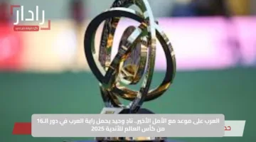 العرب على موعد مع الأمل الأخير.. نادٍ وحيد يحمل راية العرب في دور الـ16 من كأس العالم للأندية 2025