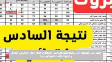 احصل على نتيجتك الآن.. رابط نتائج السادس الإعدادي 2025 الدور الأول في العراق وخطوات الاستعلام الرسمية