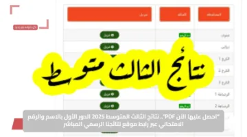 “احصل عليها الآن PDF”.. نتائج الثالث المتوسط 2025 الدور الأول بالاسم والرقم الامتحاني عبر رابط موقع نتائجنا الرسمي المباشر
