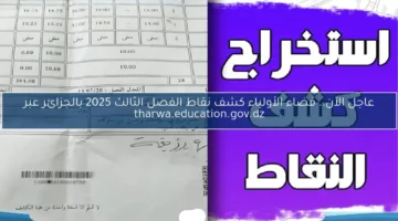 بضغطة واحدة فقط.. استخرج كشف نقاط الفصل الثالث 2025 عبر موقع وزارة التربية الوطنية الجزائرية الرسمي