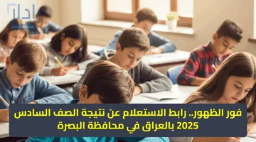 فور الظهور.. رابط الاستعلام عن نتيجة الصف السادس 2025 بالعراق في محافظة البصرة